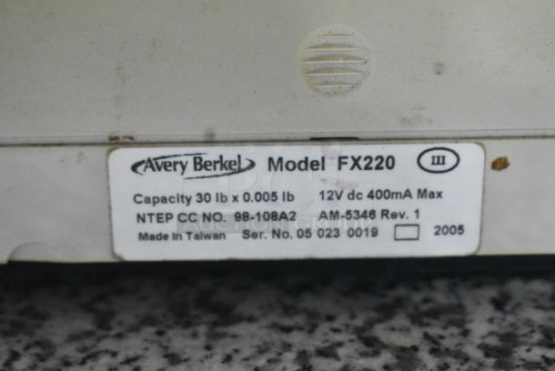 Avery Berkel FX220 Countertop Scale. Tested and Working! - Image 8 of 8