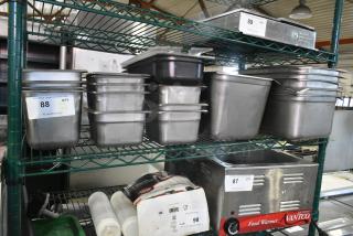ALL ONE MONEY! Tier Lot of Various Drop In Bins Including Stainless Steel and Black Poly.