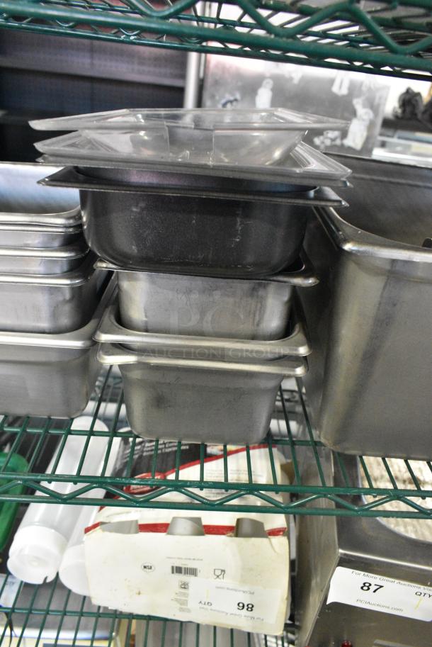 ALL ONE MONEY! Tier Lot of Various Drop In Bins Including Stainless Steel and Black Poly. - Image 4 of 8