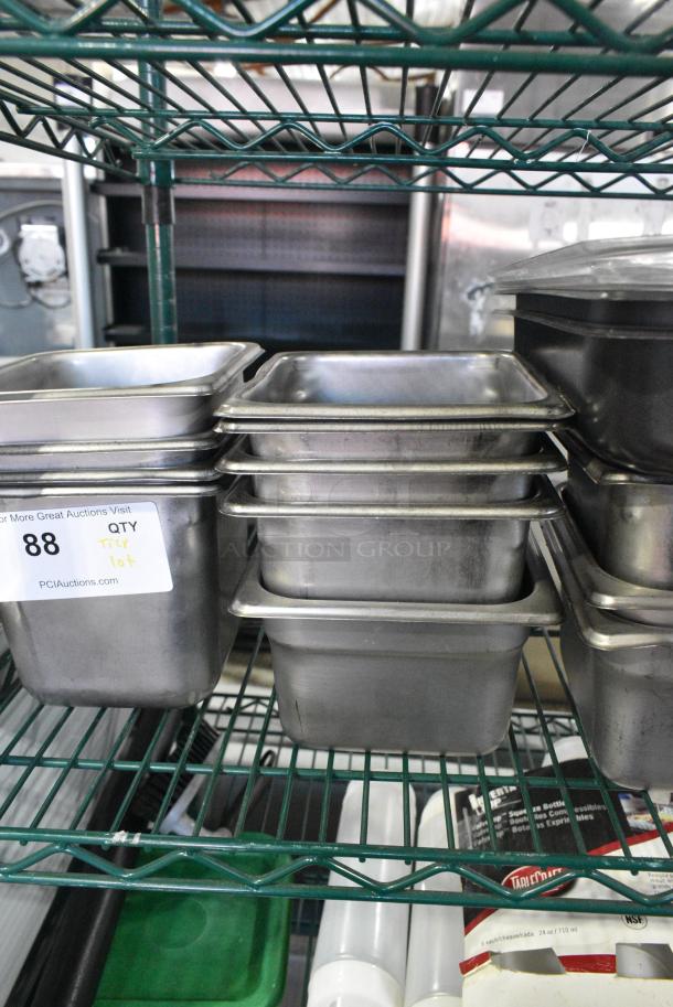 ALL ONE MONEY! Tier Lot of Various Drop In Bins Including Stainless Steel and Black Poly. - Image 5 of 8