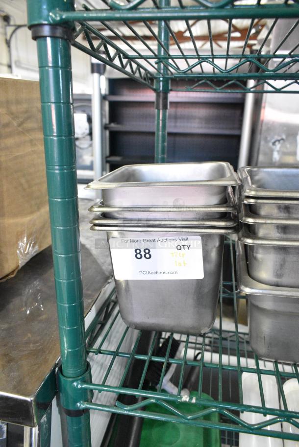 ALL ONE MONEY! Tier Lot of Various Drop In Bins Including Stainless Steel and Black Poly. - Image 6 of 8
