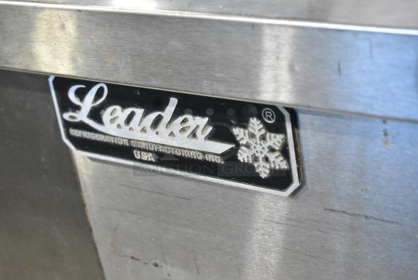 Leader ESBC60SC Stainless Steel Commercial Back Bar Bottle Cooler w/ 2 Sliding Lids on Commercial Casters. 115 Volts, 1 Phase. Tested and Working! - Image 3 of 9