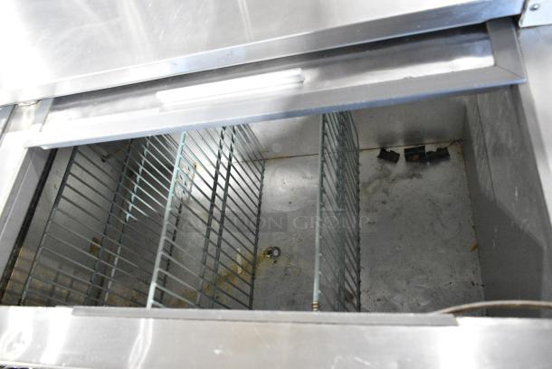 Leader ESBC60SC Stainless Steel Commercial Back Bar Bottle Cooler w/ 2 Sliding Lids on Commercial Casters. 115 Volts, 1 Phase. Tested and Working! - Image 7 of 9