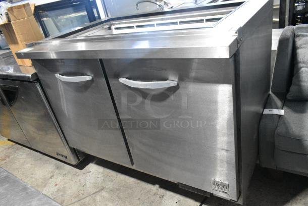 Kool-it KSP48M Ikon Series Kool-it Prep Table w/ 2 Doors on Commercial Casters. 115 Volts, 1 Phase. Tested and Working! - Image 2 of 10