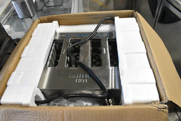 BRAND NEW SCRATCH AND DENT! 2024 Avantco 184THD27240 Medium-Duty Bread/Bagel Switch 4-Slice Commercial Toaster with Wide 1 1/2" Slots - 240 Volts, 1 Phase. - Image 3 of 5