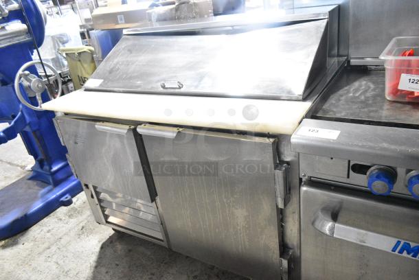 2017 Leader LM48 S/C Stainless Steel Commercial Sandwich Salad Prep Table Bain Marie Mega Top. 115 Volts, 1 Phase. Tested and Working! - Image 2 of 9
