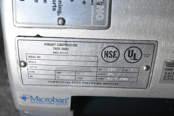 Hobart 2912 Stainless Steel Commercial Countertop Automatic Meat Slicer. 120 Volts, 1 Phase. Tested and Does Not Power On - Image 7 of 7