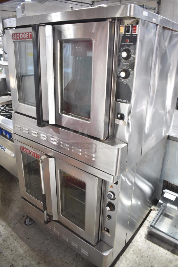 2 Blodgett Zephaire Stainless Steel Commercial Natural Gas Powered Full Size Convection Oven w/ View Through Doors, Metal Oven Racks and Thermostatic Controls on Commercial Casters. 2 Times Your Bid! - Image 2 of 11