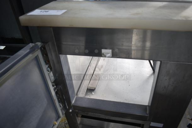 Leader LM60 S/C Stainless Steel Commercial Prep Table w/ Sneeze Guard on Commercial Casters. 115 Volts, 1 Phase. Tested and Powers On But Does Not Get Cold - Image 6 of 9