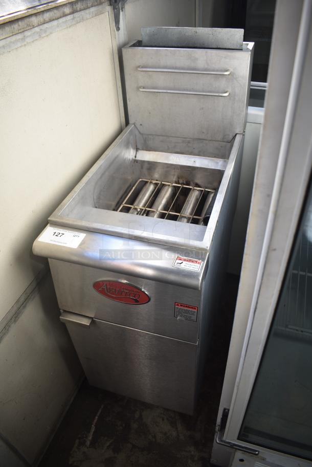 2020 Avantco FF400-N Stainless Steel Commercial Floor Style Natural Gas Powered Deep Fat Fryer. 120,000 BTU. - Image 2 of 5