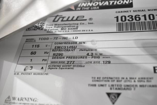 2022 True TCGG-72-HC-LD Metal Commercial Floor Style Deli Display Case Merchandiser. 115 Volts, 1 Phase. Tested and Working! - Image 6 of 7