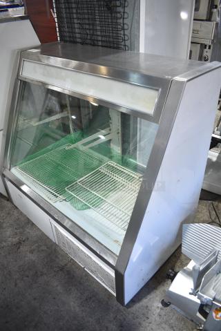 Metal Commercial Floor Style Deli Display Case Merchandiser. 115 Volts, 1 Phase. Tested and Does Not Power On