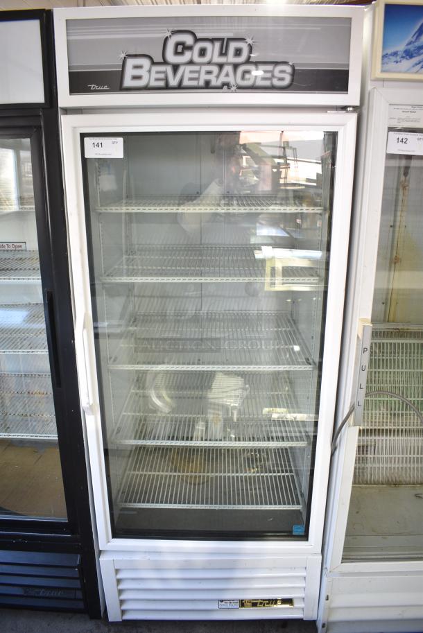 True GDM-26-LD Metal Commercial Single Door Reach In Cooler Merchandiser w/ Poly Coated Racks. 115 Volts, 1 Phase. Tested and Working! - Image 1 of 8
