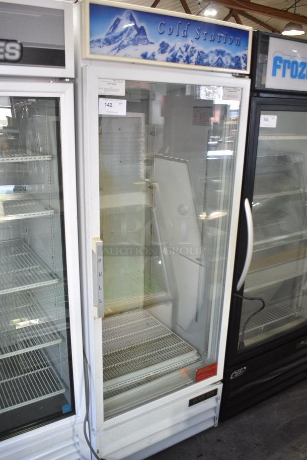 Blue Air BAGR24 Metal Commercial Single Door Reach In Cooler Merchandiser w/ Poly Coated Racks. 115 Volts, 1 Phase. Tested and Powers On But Does Not Get Cold - Image 2 of 9