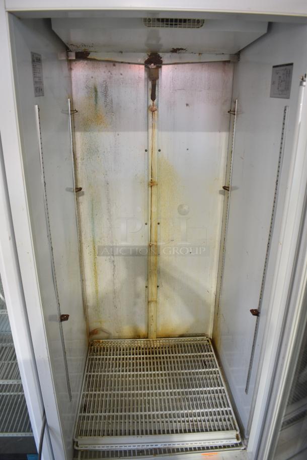 Blue Air BAGR24 Metal Commercial Single Door Reach In Cooler Merchandiser w/ Poly Coated Racks. 115 Volts, 1 Phase. Tested and Powers On But Does Not Get Cold - Image 4 of 9