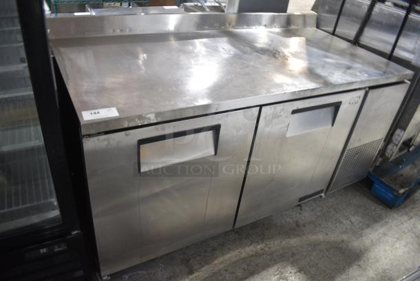 True TWT-67 Stainless Steel Commercial 2 Door Work Top Cooler on Commercial Casters. 115 Volts, 1 Phase. Tested and Working! - Image 1 of 7