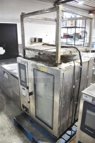 Alto Shaam CTP10-10E Stainless Steel Commercial Electric Powered Combi Convection Oven w/ Stand. 208-240 Volts, 3 Phase.