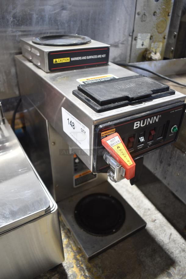Bunn CWTF15 Stainless Steel Commercial Countertop 2 Burner Coffee Machine w/ Hot Water Dispenser. 120 Volts, 1 Phase. - Image 2 of 7