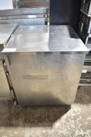 2017 Delfield 406P-BK2 Stainless Steel Commercial Single Door Undercounter Cooler on Commercial Casters. 115 Volts, 1 Phase. Tested and Working!