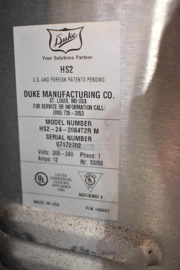 Duke HS2-24 Stainless Steel Commercial Dedicated Holding Bin. 208-240 Volts, 1 Phase. - Image 5 of 6