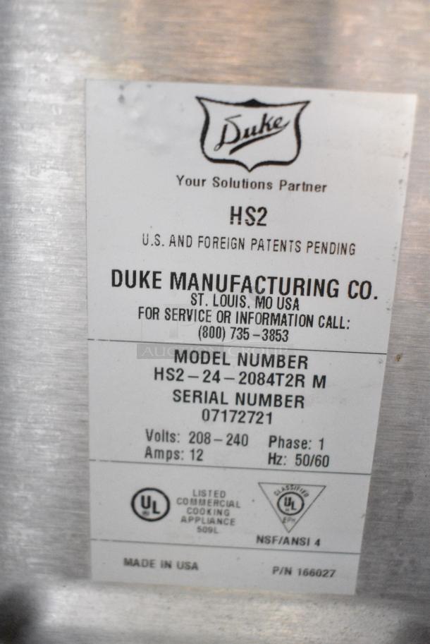 Duke HS2-24 Stainless Steel Commercial Dedicated Holding Bin. 208-240 Volts, 1 Phase. - Image 5 of 6