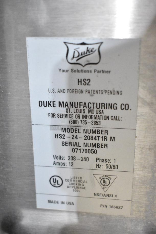 Duke HS2-24 Stainless Steel Commercial Dedicated Holding Bin. 208-240 Volts, 1 Phase. - Image 5 of 6