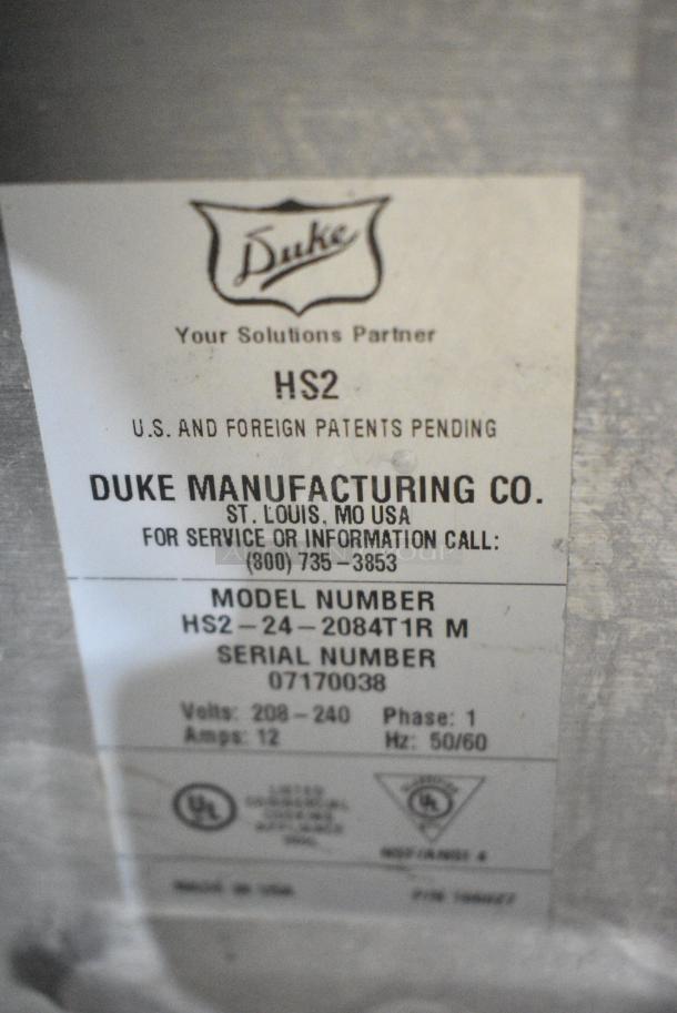 Duke HS2-24 Stainless Steel Commercial Dedicated Holding Bin. 208-240 Volts, 1 Phase. - Image 4 of 5