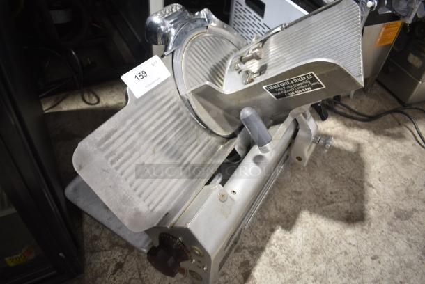 Globe 1725 Stainless Steel Commercial Countertop Meat Slicer w/ Blade Sharpener. 115 Volts, 1 Phase. Tested and Does Not Power On - Image 2 of 6