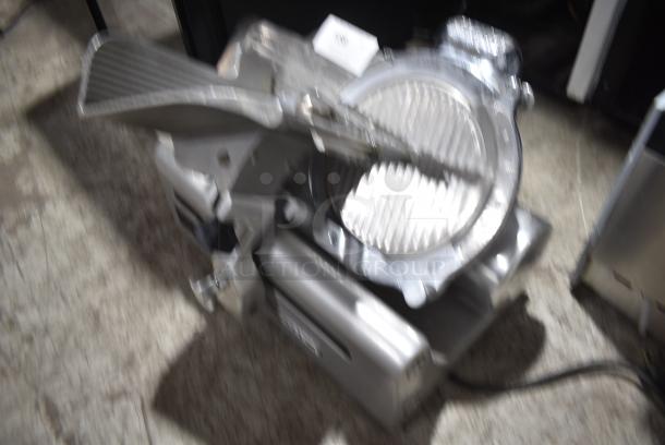 Globe 1725 Stainless Steel Commercial Countertop Meat Slicer w/ Blade Sharpener. 115 Volts, 1 Phase. Tested and Does Not Power On - Image 3 of 6