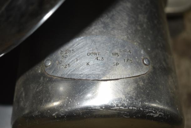 Globe 1725 Stainless Steel Commercial Countertop Meat Slicer w/ Blade Sharpener. 115 Volts, 1 Phase. Tested and Does Not Power On - Image 5 of 6
