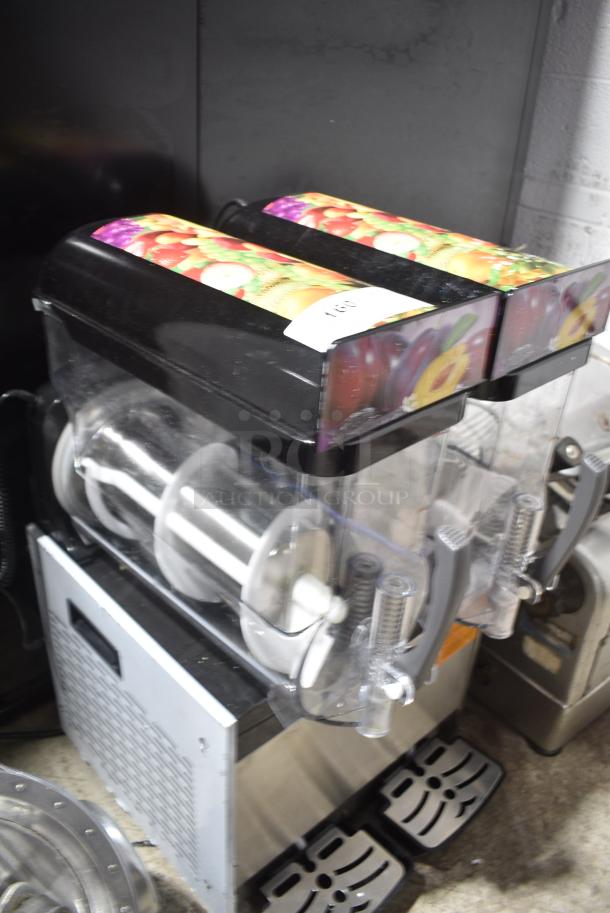 XRJ15LX2 Stainless Steel Commercial Countertop 2 Hopper Slushie Machine. 110-130 Volts, 1 Phase. Tested and Powers On But Does Not Get Cold - Image 3 of 9