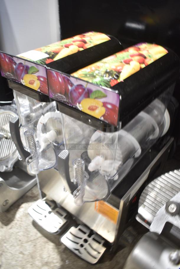 XRJ15LX2 Stainless Steel Commercial Countertop 2 Hopper Slushie Machine. 110-130 Volts, 1 Phase. Tested and Powers On But Does Not Get Cold - Image 4 of 9