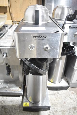 BRAND NEW SCRATCH AND DENT!  2024 Crosson CB-2.2Airpot Stainless Steel Countertop Coffee Machine w/ Air Pot. 120 Volts ,1 Phase.
