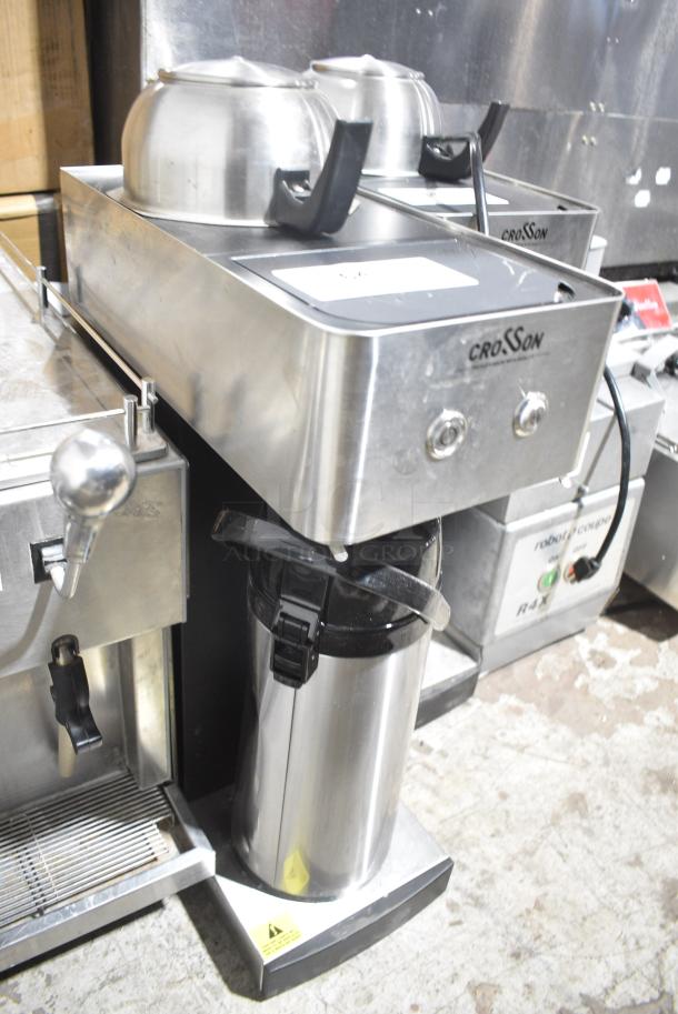 BRAND NEW SCRATCH AND DENT!  2024 Crosson CB-2.2Airpot Stainless Steel Countertop Coffee Machine w/ Air Pot. 120 Volts ,1 Phase. - Image 2 of 5