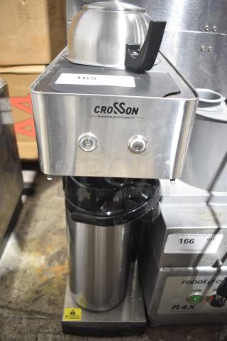 BRAND NEW SCRATCH AND DENT!  2024 Crosson CB-2.2Airpot Stainless Steel Countertop Coffee Machine w/ Air Pot. 120 Volts ,1 Phase.