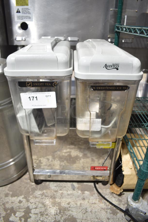 Avantco RBD-32 Stainless Steel Countertop 2 Hopper Refrigerated Beverage Machine. 110 Volts, 1 Phase. Tested and Does Not Power On - Image 1 of 8