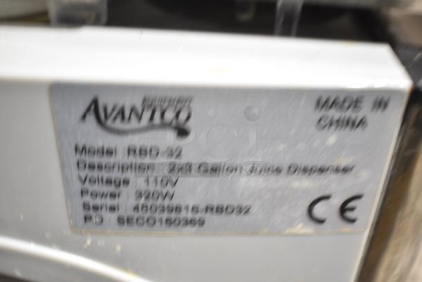 Avantco RBD-32 Stainless Steel Countertop 2 Hopper Refrigerated Beverage Machine. 110 Volts, 1 Phase. Tested and Does Not Power On - Image 7 of 8
