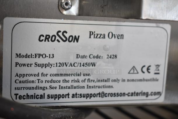Crosson FPO-13 Stainless Steel Countertop Electric Pizza Oven. 120 Volts, 1 Phase. Tested and Working! - Image 4 of 5