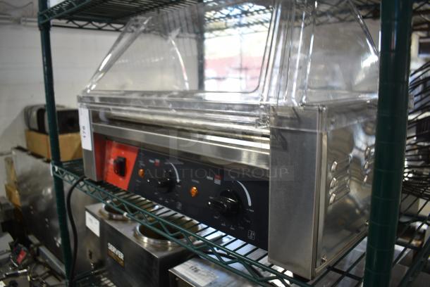 BRAND NEW SCRATCH AND DENT!  2024 Crosson CHD-7S Stainless Steel Countertop Hot Dog Roller w/ Dome Cover. 120 Volts, 1 Phase.  Tested and Gets Warm But Rollers Do Not Move - Image 3 of 6