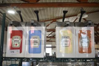 2 BRAND NEW SCRATCH AND DENT! Countertop Double Well Condiment Dispensers. 2 Times Your Bid!