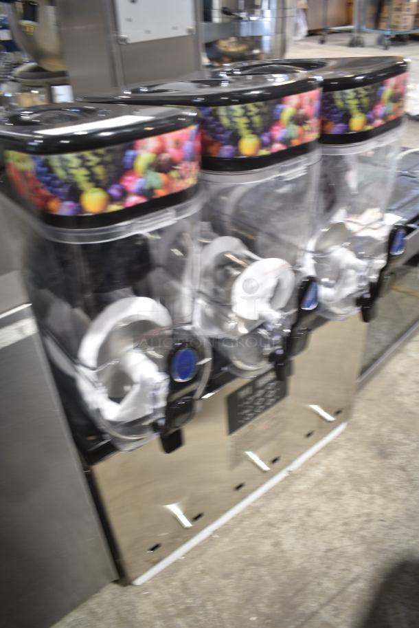 XN360A Stainless Steel Countertop 3 Hopper Slushie Machine. 110 Volts, 1 Phase. Tested and Powers On But Does Not Get Cold - Image 2 of 10