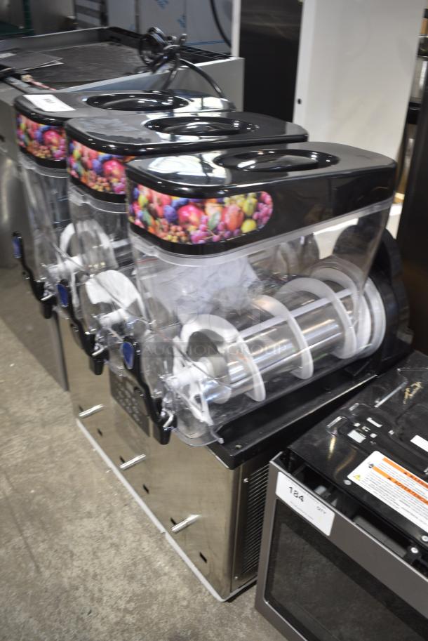 XN360A Stainless Steel Countertop 3 Hopper Slushie Machine. 110 Volts, 1 Phase. Tested and Powers On But Does Not Get Cold - Image 3 of 10