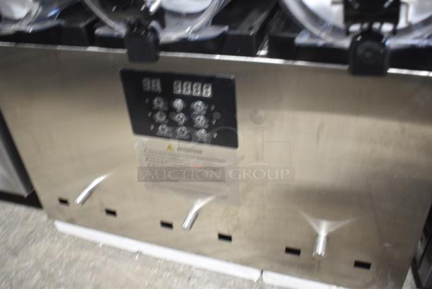 XN360A Stainless Steel Countertop 3 Hopper Slushie Machine. 110 Volts, 1 Phase. Tested and Powers On But Does Not Get Cold - Image 5 of 10