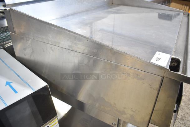 Keating MiraClean Stainless Steel Commercial Chrome Top Flat Top Griddle w/ Under Shelf on Commercial Casters. - Image 6 of 8