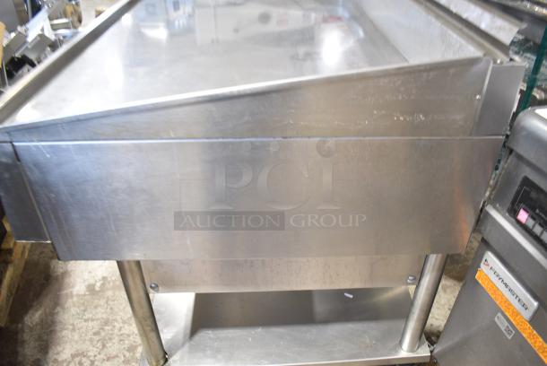 Keating MiraClean Stainless Steel Commercial Chrome Top Flat Top Griddle w/ Under Shelf on Commercial Casters. - Image 7 of 8