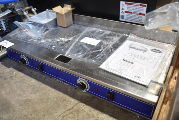 BRAND NEW SCRATCH AND DENT! 2023 Globe PG36E Stainless Steel Commercial Electric Countertop Griddle. 208/240 Volts. - Image 3 of 8
