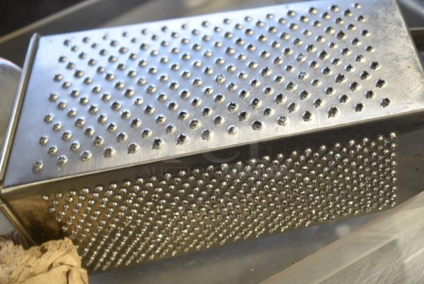 ALL ONE MONEY! Lot of Various Items Including Cheese Grater, Utensils, Metal Baking Pan in Black Poly Bus Bin - Image 3 of 5