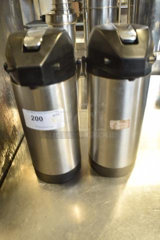 2 Fetco Metal Air Pots. 2 Times Your Bid!
