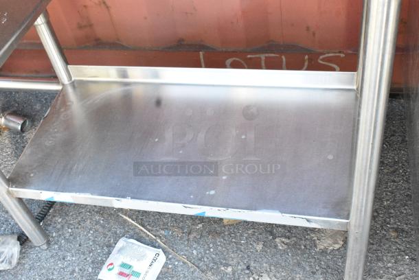 Stainless Steel Single Bay Sink w/ Right Side Drain Board and Under Shelf. - Image 4 of 6
