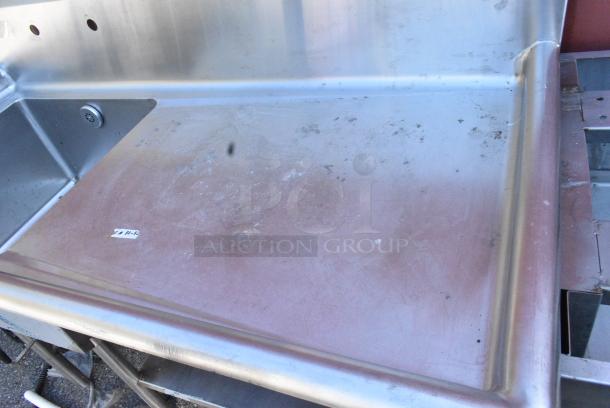 Stainless Steel Single Bay Sink w/ Right Side Drain Board and Under Shelf. - Image 5 of 6